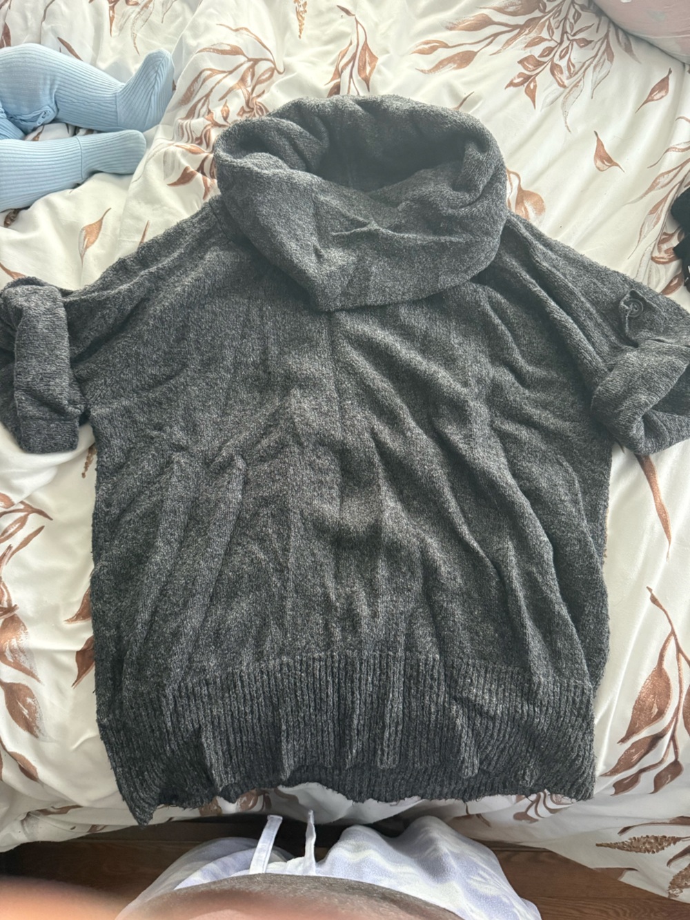 Fenn Wright Manson Dark Charcoal Ribbed Knit Sweater